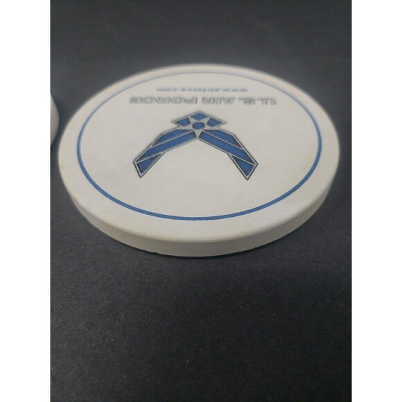 Coasters U.S. Air Force Logo Hot Cold Drinks Blue White Set of Two Foam Back - Picture 15 of 16